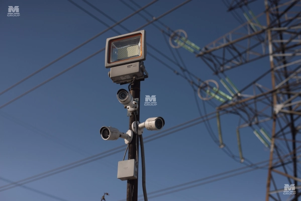 Установка видеонаблюдения на стоянке в Ленинградской области ВМ Групп